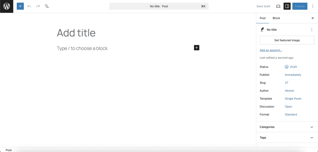WordPress editor